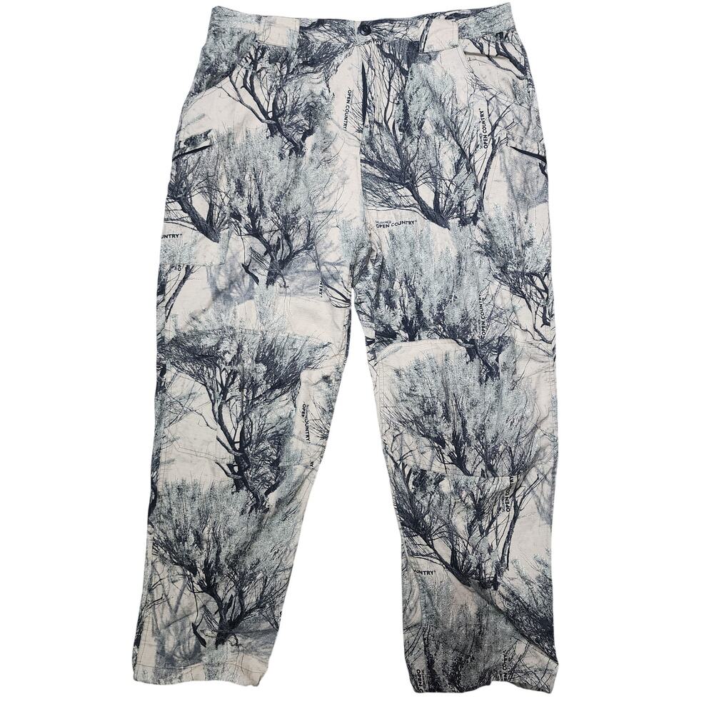 Cabelas Open Country Seclusion 3D Regular Cotton Pants White Gray Camo Size 42